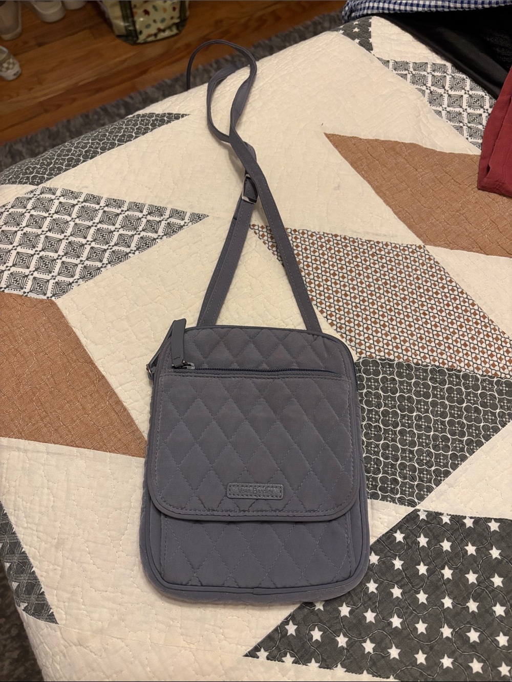 Vera Bradley Quilted Crossbody Bag - Gray